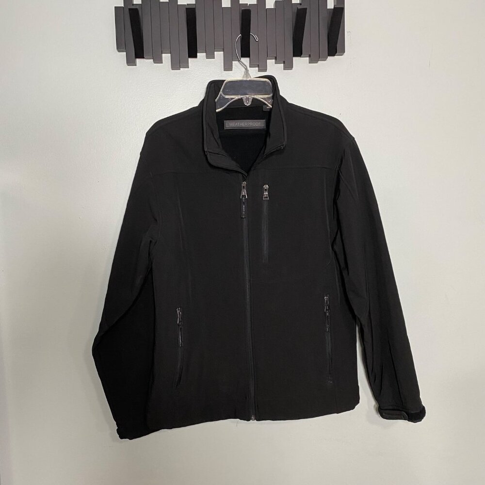 Weatherproof Softshell Jacket Black Full Zip Mens… - image 3